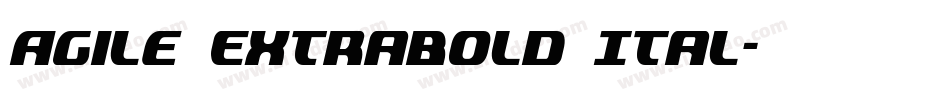 Agile ExtraBold Ital字体转换